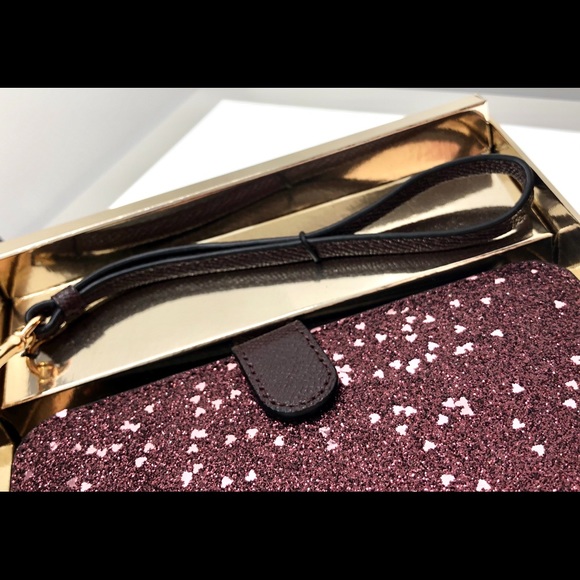 Purple Glittery Heart Phone Case Coach NIB Gift - Picture 16 of 16